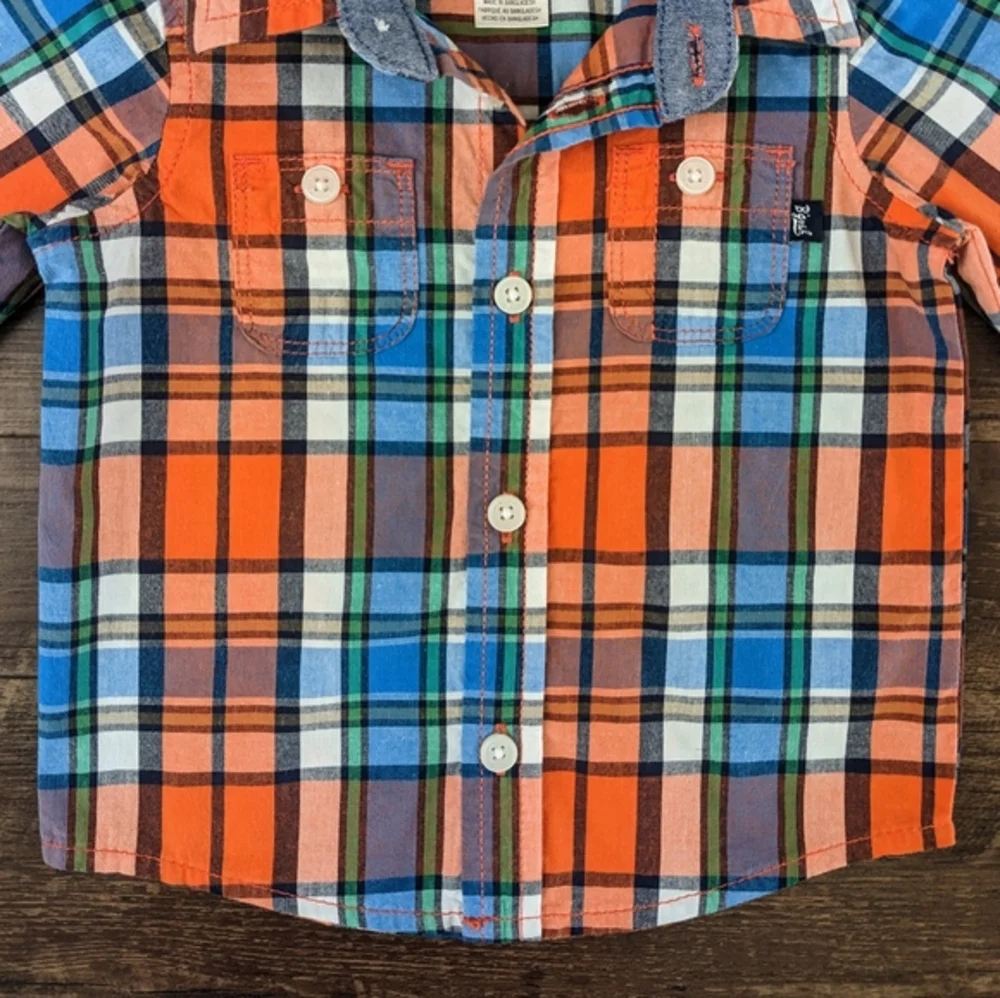 OshKosh Orange Plaid Shirt